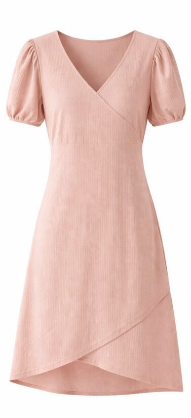 Vero Moda Melisa Wrap Dress – Misty Rose